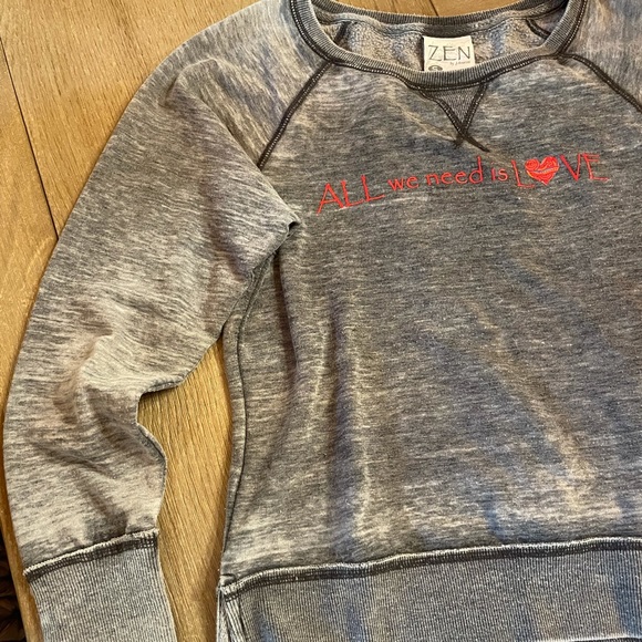 Gray Women's Sweatshirt - All We Need is Love - Picture 1 of 5
